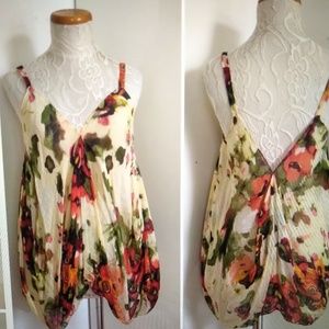 Jenni Kayne Floral Silk/Linen Top